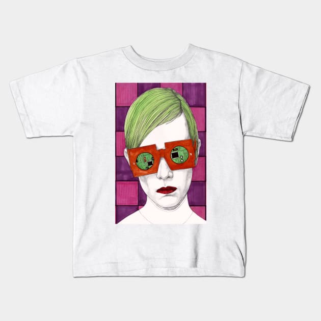 Circuit Girl Kids T-Shirt by paulnelsonesch